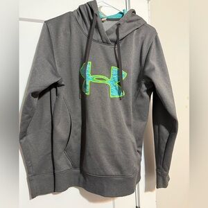 Under Armour Charcoal Hoodie with Vibrant Logo